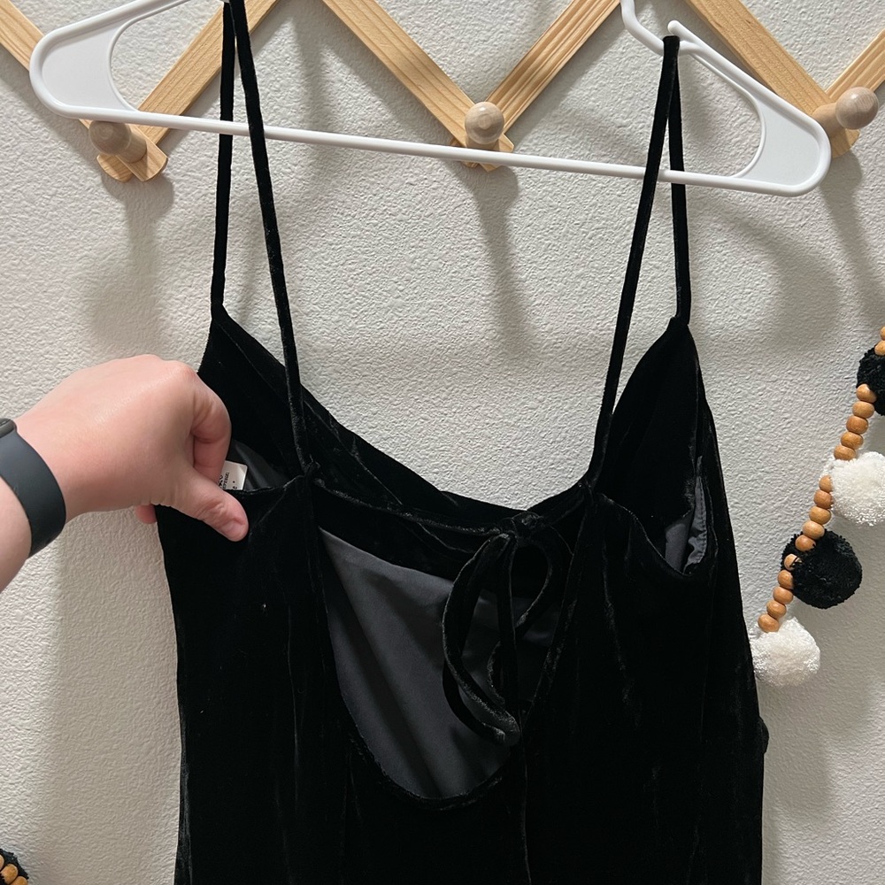 RHODE Jemima Black Velvet Dress NWT - Picture 9 of 9